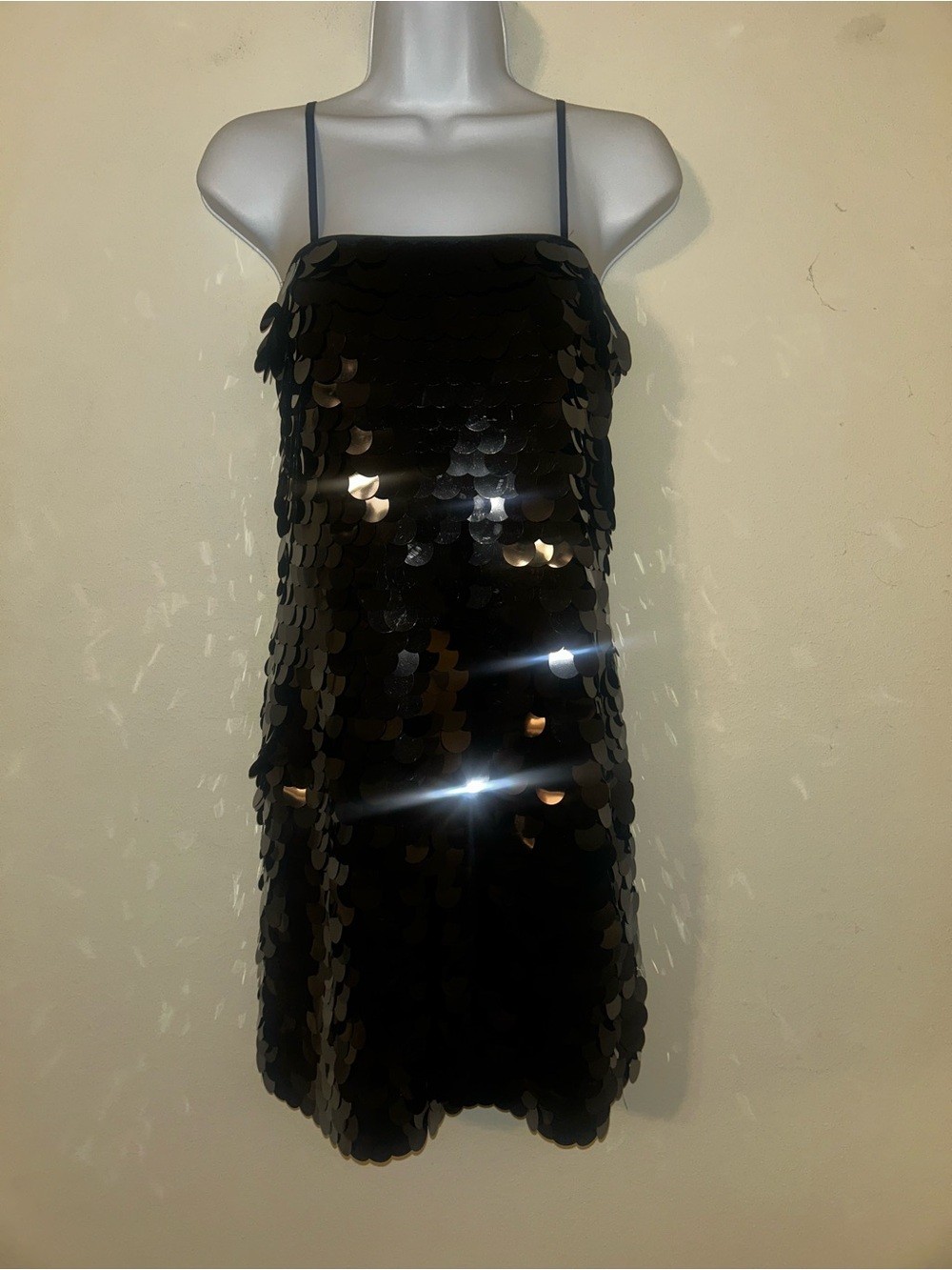 White House Black Market Black Sequin Dress NWT